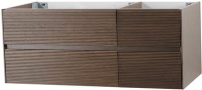 LAYDA wastafelonderkast – 119x49x52 cm – Donker walnoten – Greeploos & softclose