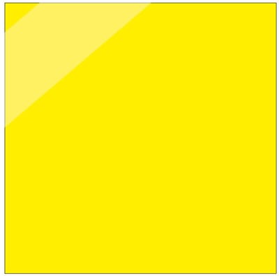 Blanco sticker glans geel, vierkant, beschrijfbaar 100 x 100 mm
