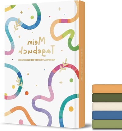Kleurige Notitieboek met Ribbons, Perfect voor Creatieve Aantekeningen en Dagboekgebruik