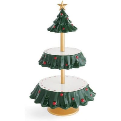 Kerstboom Dessertbord Nieuwjaarsdecoratie Snackkom Voedseldienblad Twin City Beugel Taart Fruit Snoep Feestartikelen gray