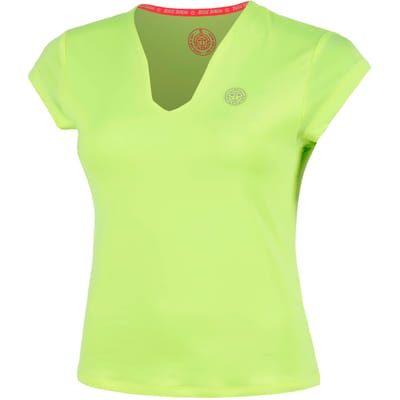 BIDI BADU Out of Control V-Neck T-shirt Dames-neongeel