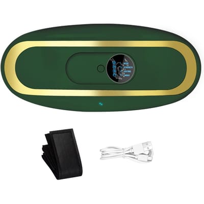 Taille Fitness Massager 3 Massagemodi Gewichtsverlies Lichaamsvormingsinstrument Draagbare Fitness Tailleband voor Bevordert de Spijsvertering black