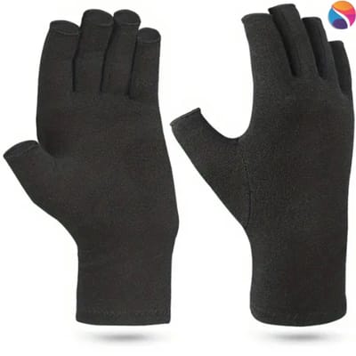 Reuma handschoenen – Compressie handschoenen – Artrose - kleur zwart - maat L