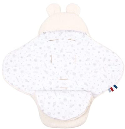 Zachte Wikkeldeken voor Babyzitje - 90x90 cm, voor Kinderwagens en Autostoelen, Ademend Katoen, Oeko-Tex Gecertificeerd