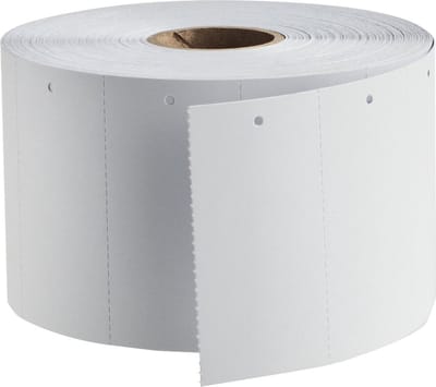 Goodline® - 45x90mm - Witte Kartonnen Labels op Rol / Hangetiketten