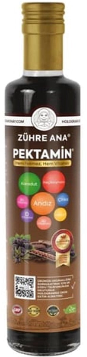 Zühre Ana Pectamine Siroop Mengsel van zwarte moerbei, johannesbroodextract en melasse mengsel 250 ml (met vitamine versterkt)