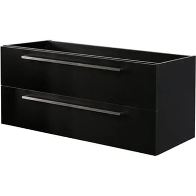 Aquazuro Wastafelonderkast Arezzo 120cm - Zwart Mat - Met 2 Lades - 120x45x37,6cm