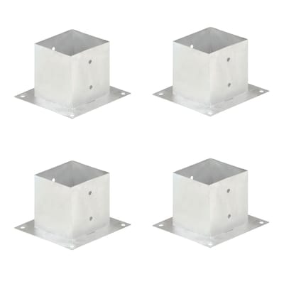 vidaXL - Paalankers - 4 - st - 141 - mm - gegalvaniseerd - metaal