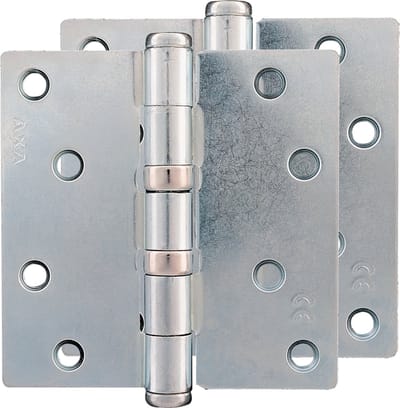 AXA Kogellagerscharnieren met rechte hoeken voor ramen en deuren (89x89 mm) - 2 stuks