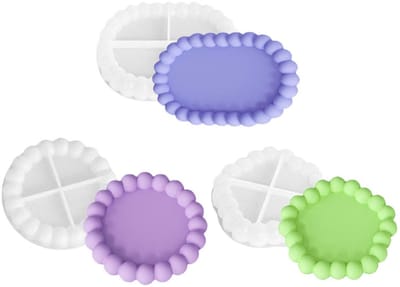 Dailygoods- Siliconen Bakvorm - Set van 3 Stuks - Onderzetters - Gietvormen - Hoogwaardige Silicone - Afmetingen 16,7 x 11,8 cm - Gietvorm