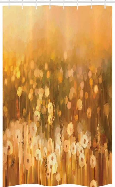 ABAKUHAUS Paardenbloem Douchegordijn – 120x180 cm – Polyester – Kleur: Pale Oranje
