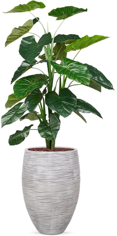 Kunstplant Philodendron in Vaas elegant Deluxe rib ivoor H155 cm