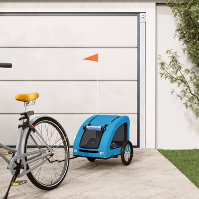 Fietskar voor honden - Hondenkar - Veilig Vervoer - Waterafstotend Oxford - 90x75x130 cm - Blauw