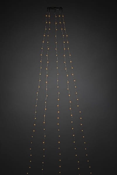 Konstsmide Sweden ® 6577-870 - Snoerverlichting - App gestuurde kerstboom lichtmantel 180 lamps – 1.8m - 5x 36 LED extra warmwit - zilver metaaldraad – energiezuinig en duurzaam- 24V - dimmer - knipperfuncties - timer - voor binnen