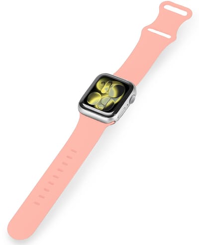 Horloge Bandje Geschikt voor Apple Watch 1, 2, 3, 4, 5, 6, 7, 8, 9, 10, 11, SE - 42/44/45/46 mm Bandje Siliconen Polsband - Siliconen Bandje Smartwatch - Oud Roze