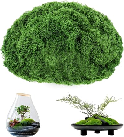 Kunstmos decoratie van 200 g voor knutselen en creatief gebruik in aquaria en modelbouw, ideaal voor bloemen en decoratie