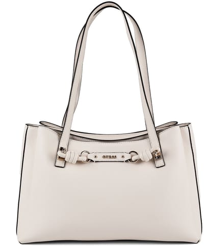 GUESS schoudertas Camelia 3 Compartment Tote Cream White crème