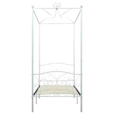 vidaXL - Hemelbedframe - metaal - wit - 100x200 - cm