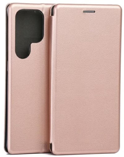 Beline - Boek Magneet - Samsung Galaxy S25 Ultra - Rood-goud - Magnetische Sluiting