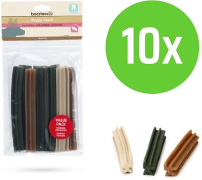 Beeztees Veggie Staaf Mix Voordeel 1 x 500 gram 12 cm - hondensnack - 10 zakken
