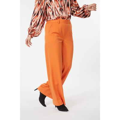 EsQualo Trousers Elastic Wb Pumpkin Maat: 34 | Pantalons Outlet | Dames | Oranje