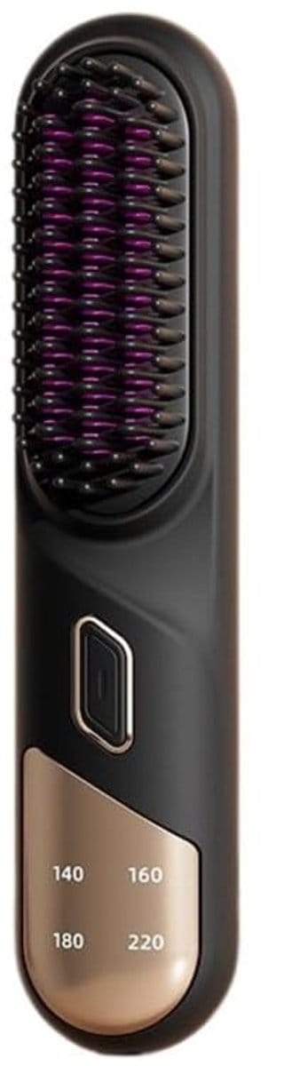 Draadloze Haarstijltang Borstel met Ionische Verzorging, Draagbare Mini Haarstyler