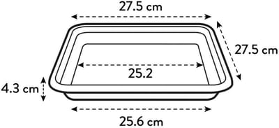 Elho Loft Urban Schotel Vierkant 28 - Schotel voor Buiten - Ø 27.5 x H 3.8 cm - Pistachegroen