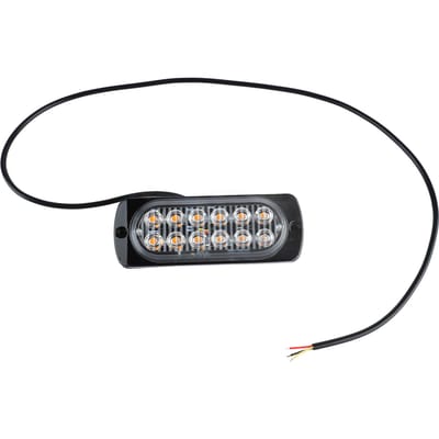 Feu d'avertissement LED pour camion 12 à 24 V Étanche Haute Intensité Vision Claire Clignotement Rapide Lumière Stroboscopique pour Fourgonnettes gray