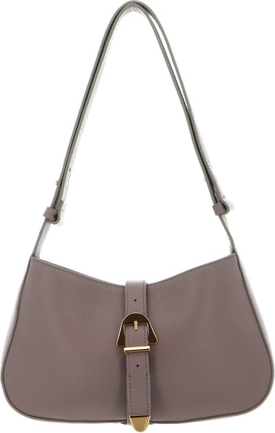 COCCINELLE Leren Schoudertas Coccinelle Magalu Handbag Grained Leather Warm Taupe