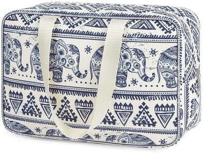 Allecto - Grote toilettas - Cosmetica- en make-uptas - Perfect voor op reis - Waterdicht nylon - Organizer voor vrouwen - Olifant print