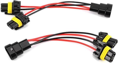 Splittersnoer voor Autokoplampen, 2x 9005/9006 Male naar Female, Verlichting Upgrade en Retrofit Accessoires