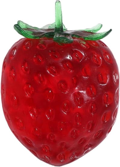 Aardbei Squishy Speelgoed - Kneedbal Stressbal - Stress Verminderen - Langzaam Opstijgend - 8 cm - Rood