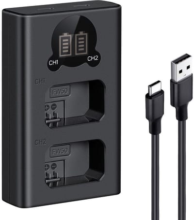 K&F Concept Dubbele batterijlader Sony NP-FW50