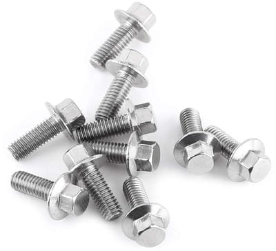 Dailygoods- Flensbouten 10st - M8 - 304 Roestvrij Staal - Hex Head - Bevestigingsmiddelen - Roest- en Corrosiebestendig - Lengte 16 mm - Schroeven