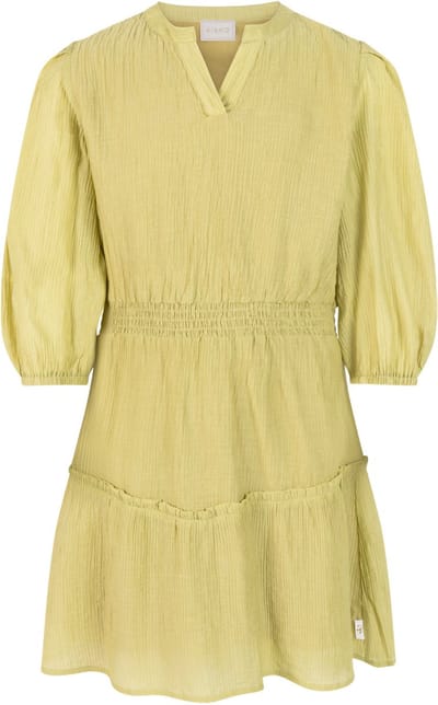 Ai&Ko Arielle Crinkle Vis 529 G Meisjes - Jurk - Olijf - Maat 140
