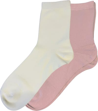green-goose® Bamboe Sokken Dames - 2 Paar - Pastelkleuren - Roze, Beige - Maat 35-38 - Heerlijk Zacht, Stretchy en Duurzaam - Licht Geparfumeerd