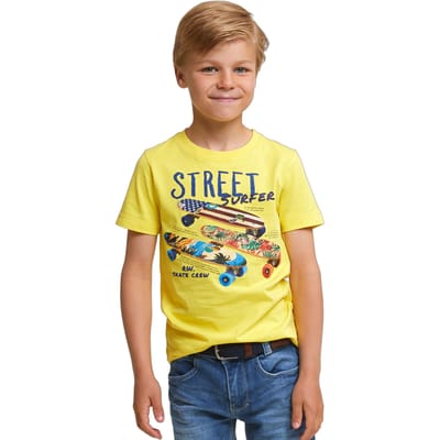 River Woods Normal Fit Basic T-shirt Short Sleeves Lemonade Size: 4 | T-shirts Outlet | Unisex | Geel