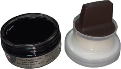 TRG - schoencrème met bijenwas - donker bruin - met bijhorende spons - 50 ml