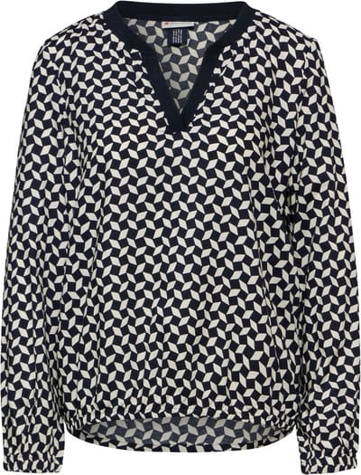 A345059 LTD QR V-neck blouse w tape