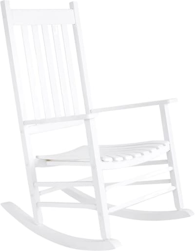 Schommelstoel Fioren - Wipstoel - Voor Slaapkamer, Woonkamer, Tuin & Balkon - Grote Stoel voor Volwassenen - Wit