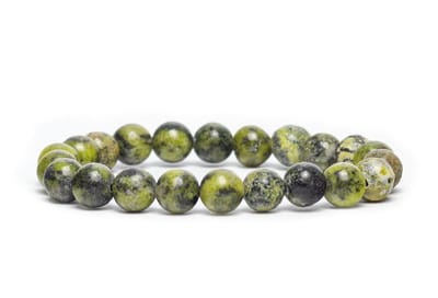 Bixorp Gems Gras Turkoois Edelsteen Armband - Gepolijste Edelsteen Kralenarmband - 18cm