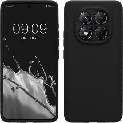 kwmobile telefoonhoesje geschikt voor Xiaomi Redmi Note 14 Pro 5G / Redmi Note 14 Pro+ 5G / Poco X7 - Hoesje met siliconen coating - Smartphone case in zwart