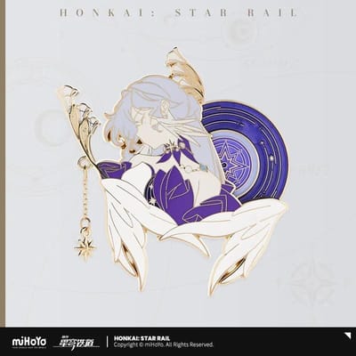 Sunsyea Honkai Star Rail Officiële Merchandise miHoYo Originele Authentieke Robin Indruk Badge Sleutelhanger Armband Ring Set blue
