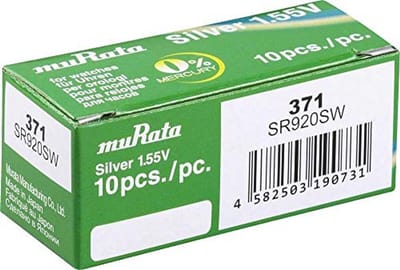 Knoopcel 371 zilveroxide 40 mAh 1,55 V - 10 stuks
