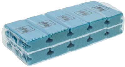 D&L Schuurspons met Greep - Blauw/wit - 10 Stuks