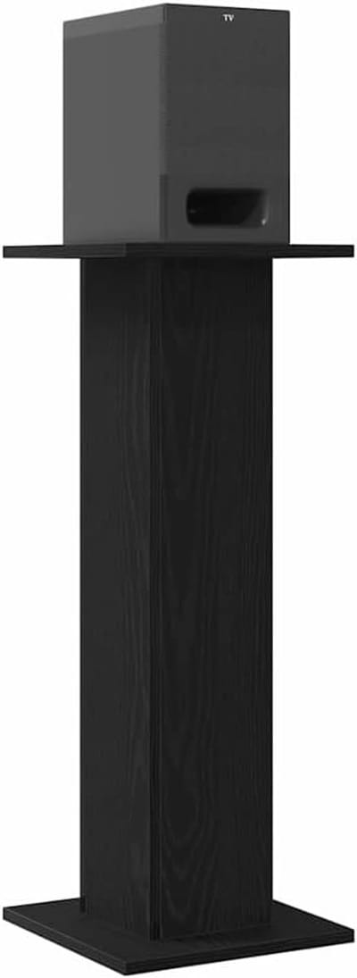 Speaker Standaarden - Luidspreker Meubels - Audio Optimalisatie - Stabiele Houtconstructie - 30x30x80 cm - Zwart Eiken