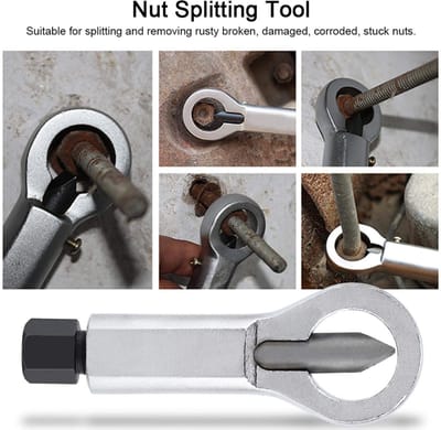 Dailygoods- Moersplijter Voor Vastzittende Moeren - Gebroken/Gecombineerd - Beschadigd/Gecorrodeerd - Splitsgereedschap - Meubelbenodigdheden - Innovatieve Technologie - Moerverwijderaar