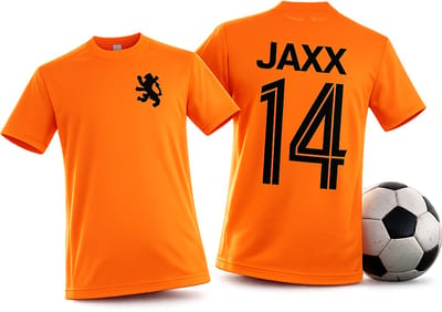 T-Shirt - Oranje - Rugnummer geboortejaar en naam - Nederlands elftal - Leuk voor het WK of EK - Maat M – Livingstickers