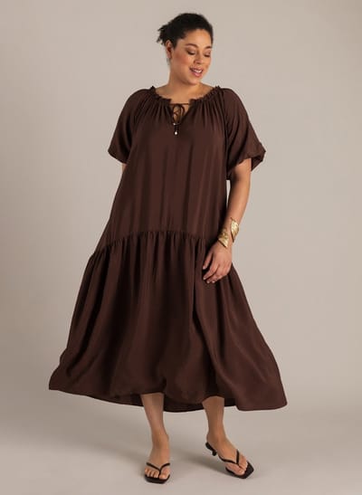 YEST CURVE Naila One pieces - Coffee Brown - maat 2(50)