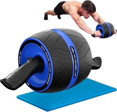 Buikspierwiel - Buikroller Fitnessapparaat - Buikspieren Trainen - Intelligente Rebound - 40 cm - Blauw